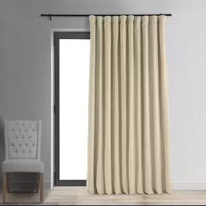 Signature Doublewide Blackout Curtain Signature Velvet - Extra Wide - Cool Beige